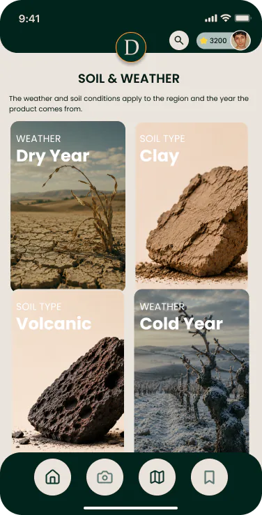 Boden- und Wetterkarte in der App